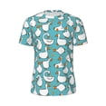 thumbnail image 5 of Wukai Cartoon Funny Goose Print Men's Short-Sleeved Mesh T-Shirt,Quick-Dry Short Sleeve Workout T-Shirt-Large, 5 of 8
