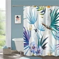 thumbnail image 4 of JOOCAR Tropical Shower Curtain for Bathroom Decoration Fabric Shower Curtain set with 12 Hooks,72x72, 4 of 7