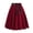 Wine, variant on WWV Women Skirts High Waisted Lace up Wide Leg Skirt Dress Summer Solid Color Vintage Lady Loose Fit Birthday Party Skirt Black L