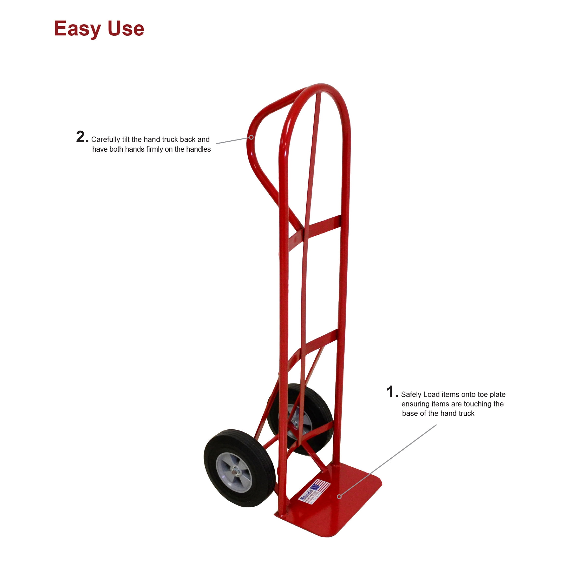 Milwaukee  Hand Trucks P-Handle Hand Truck, 800 lbs. Load Capacity (1 Unit)