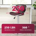 thumbnail image 3 of YRLLENSDAN Adjustable Bar Stools Set of 2 with Back and Footrest Comfy Curved Bar Chairs Set of 2 Kitchen Island Chairs with Metal Base Leather Upholstered Swivel Counter Height Stools,Brown, 3 of 7
