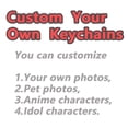 thumbnail image 3 of Llaveros personalizados de película holográfica de estrella, Llavero de dibujos animados, dijes de Anime personalizados de acrílico, llaveros de diseñador, 3 of 5