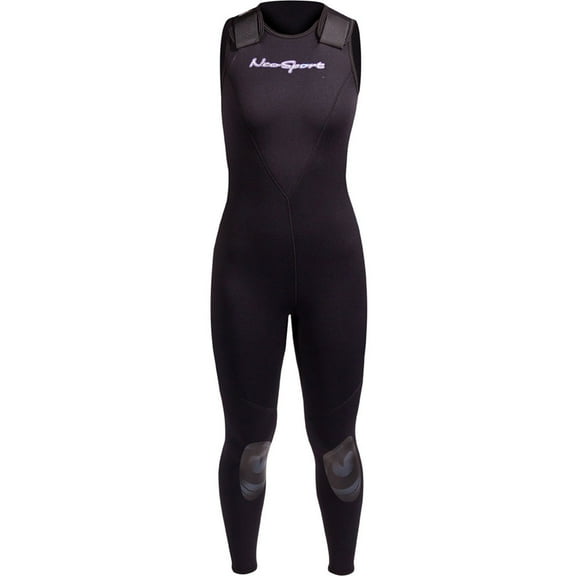 NeoSport Wetsuits Women's Premium Neoprene 7mm Jane,All Black, 10 - Diving, Snorkeling & Wakeboarding