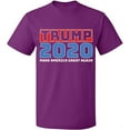 thumbnail image 2 of OXI T-Shirt - Trump 2020, Basic Casual T-Shirt for Men's and Women Fleece T-Shirt Short Sleeve - Purple Medium, 2 of 3