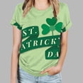 thumbnail image 2 of KIHOUT Nouveaux Arrivlas T-Shirts pour Femmes Fête de la Saint-Patrick, Mode Grande Taille Col Rond Manches Courtes T-Shirt Imprimé Vert, Taille P-5TG, 2 of 5