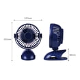 thumbnail image 4 of Ventilador portátil con carga USB, clip, ventilador de escritorio, 4 W, color rosa, 4 of 5