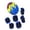B001- Blue, variant on KneeandElbow Pads, Elbow PadsforKids, Kids Helmet, Blue 10inSafety Gear, 7 Pc Kit, Knee PadsforSkating, Skate Pads, Protective Guards, Youth Outdoor Activities