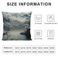 thumbnail image 5 of Orinice Snowy Landscape Mountains Lake Graphic Decorative Cushion Throw Pillow Cover Winter Pillow Case 1PC 18x18in, 5 of 5