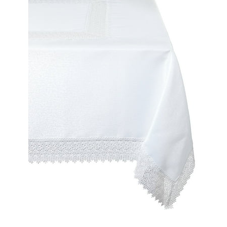 

Treasure Lace Tablecloth White 70 by 88 Oblong / Rectangle