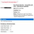 thumbnail image 2 of Rear Shock Absorber - Compatible with 2013 - 2020 Nissan Pathfinder 2014 2015 2016 2017 2018 2019, 2 of 2