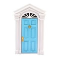 thumbnail image 2 of Dollhouse Door Bright Color Beautifully Realistic Colorful Exquisite Decorative Lightweight Miniature Wooden Door Furniture Model Scene Prop, 2 of 8