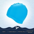 thumbnail image 4 of Uxcell 1-Pack Silicone Swim Cap for Women & Men, Durable Unisex Non-Slip Waterproof Swimming Hat [Lake Blue], 4 of 6