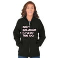 thumbnail image 4 of Dont Sugarcoat It Cute Sweet Foodie Unisex Fleece Graphic Zip Up Hoodie Brisco Brands 2X, 4 of 5