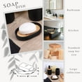 thumbnail image 5 of Sleek Matte Black Soap Dish with Bamboo Base - Polyresin Soap Tray for Sophisticated Decor, 5 of 7