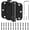 Matte Black, variant on PETGLE Self Closing Door Hinges 3.5 Inch Oil Rubbed Bronze Spring Hinge with 5/8'' Radius Corners, Adjustable Tension for Garage, Front and Back Door, UL Listed, 2 Pack