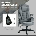 thumbnail image 5 of 6 Point Vibrating Massage Office Chair With Lumbar Heat Gray, 5 of 9