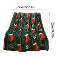 thumbnail image 3 of Cozy Throw Blankets for Bed Christmas Cute Socks Print Blanket Soft Warm Sofa Bed Office Travel Multipurpose Blanket, 3 of 8