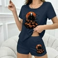 thumbnail image 5 of Censtreet Women's Pajama Sets Halloween Short Sleeve Pjs 2 Piece Top and Shorts Sleepwear Comfy Soft Lounge Sets S-XL, 5 of 7