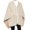 Eggshell, variant on Dailycode Fleece Wearable Blanket Poncho Double Layer Blanket Shawl Wrap with Pockets Zipper for Adults, Calamine Blue