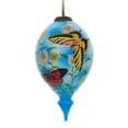 thumbnail image 4 of Daisy Delight and Butterflies Hand Painted Mouth Blown Glass Ornament, 4 of 4