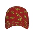 thumbnail image 2 of Uemuo Hohey Bee Golden Pattern Baseball Cap Golf Dad Hat Adjustable Original Classic Low Profile Cotton Hat Unconstructed Plain Cap Men Women, 2 of 9