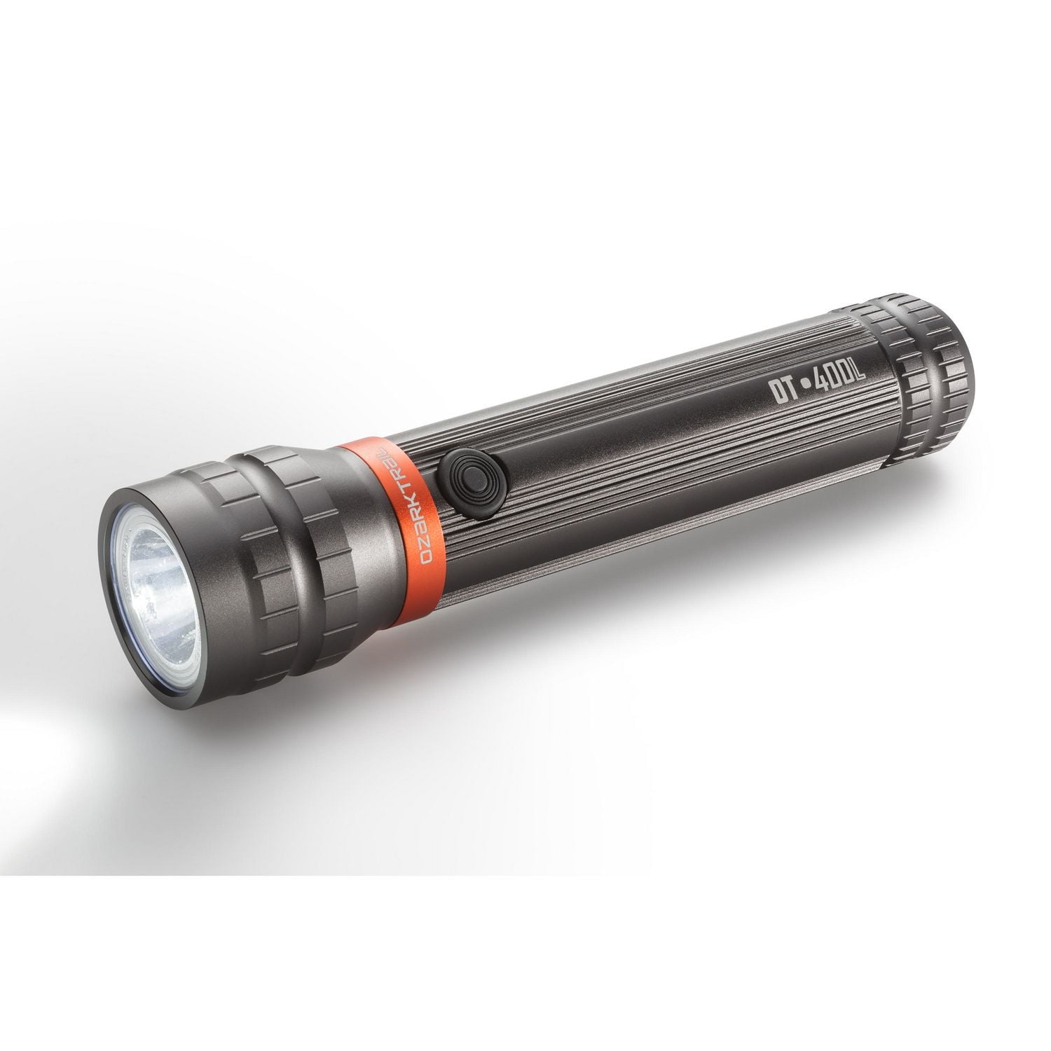 Ozark Trail 400 Lumen LED Aluminum Flashlight, Silver & Green