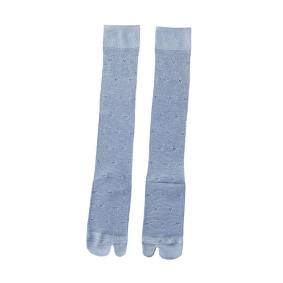 Sandalias casuales con medias largas abiertas y calcetines largos hasta la pantorrilla para femeninas Azul