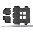 thumbnail image 5 of Smartliner SA0103-B0103 Custom Fit 3 Row Floor Mats Liner Set for 2011-2017 Honda Odyssey - All Models, Black, 5 of 9