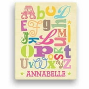 Angle View: Girl Alphabet Personalized Canvas