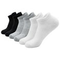 thumbnail image 2 of Women and Men Cotton No Show Socks Low Cut Anti-slip Casual Athletic Ankle Socks for Running Golf Baseball 6 PC Silver 8-10(Free Size), 2 of 3