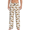 thumbnail image 1 of Fotbe Leopard Print Pantalones de Pijama para Hombre, Pantalones de Dormir, Pantalones de Casa con Cintura Ajustable y Bolsillos-Medium, 1 of 6
