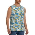 thumbnail image 2 of Easygdp Flower and Sail Boat Men's Breathable Tank Tops Sleeveless Sporty T Shirts for Basketball, Mountaineering, Bodybuilding -Medium, 2 of 8
