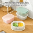 thumbnail image 2 of Refrigerador Organizador Cocina Apilable Lavado de frutas Caja de verduras Cajón Capas dobles Recipiente separado Ensaladera Blanco seitruly HA009436-01, 2 of 6