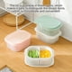 thumbnail image 5 of Bearachild Organizador de refrigerador, caja apilable para lavar frutas y verduras, cajón de doble capa, contenedor separado, ensaladera Organizadores de utensilios de cocina Blanco Bearachild HA009436-01, 5 of 6