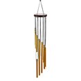 thumbnail image 1 of Viento de madera para colgar en la pared inspirador de campana de tubos (tubo de oro de caoba), 1 of 3