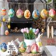 thumbnail image 4 of zhangmingg Easter Wooden Decorative Hanging Flat 2D Egg Rabbit Ornament for Festival Party Home Celebration, 4 of 6