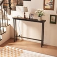 thumbnail image 2 of 39" Console Table with Power Outlet, 5.9" Narrow Sofa Table, Black | Entryway Table with Charging Station & 4.9 Ft Extension Cord & Adjustable Feet, behind Couch Table for Living Room, Hallway, 2 of 7