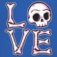 thumbnail image 3 of Love Text Skull Women's Long Sleeve T-shirt Vivid Pink Bone Cute Gothic Skeleton Romance Art Valentine Spooky Halloween, 3 of 7