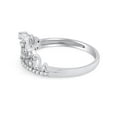 thumbnail image 2 of AFFY Round Cut White Cubic Zirconia Princess Crown Ring In 14k White Gold Over Sterling Silver, 2 of 6