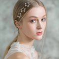 thumbnail image 3 of 30 pinzas para el pelo a presión, pasadores para el pelo con forma de estrella de metal plateado, antideslizantes, 3 of 4