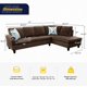 thumbnail image 5 of Living room sofa set-up sofa bed 2 pieces linen combination modern fabric furnishings, black My Lux Decor Round, 5 of 10