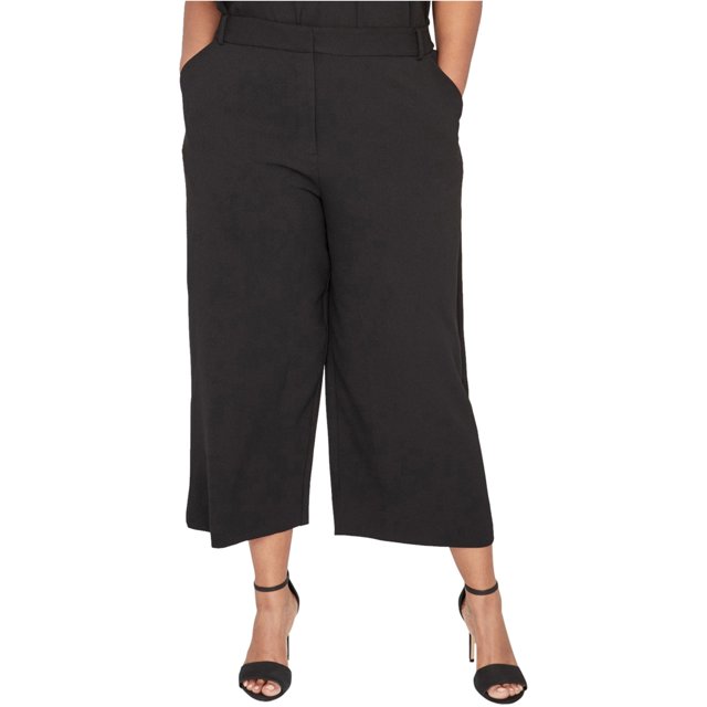 Pantalones Anchos Casual Rachel Roy Addison Negro 20W