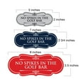 thumbnail image 4 of Signs ByLITA Designer No Spikes in the Golf Bar Elegant Design Clear Messaging Durable Construction Easy Installation Sign (Black Gold) - Large, 4 of 5