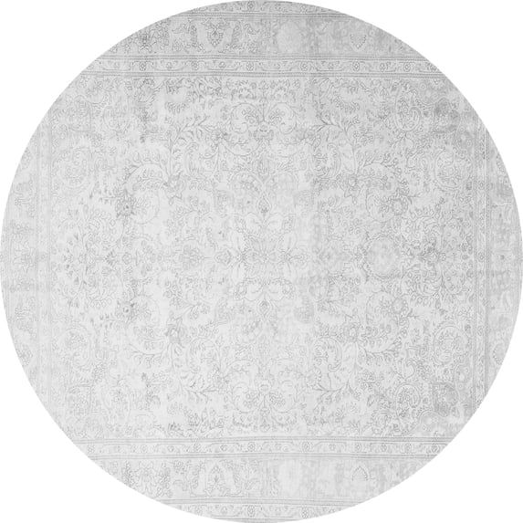 Ahgly Company Indoor Round Persian Gray Traditional Area Rugs, 6' Round