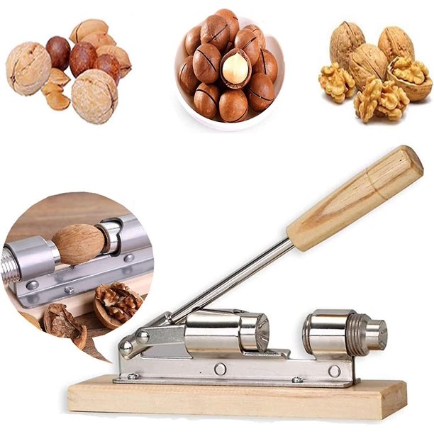 Cascanueces manual, cascanueces navideños, abridor de nueces de cocina, cascanueces de madera, cascanueces, máquina para cascanueces, utilizado para avellanas, almendras, nueces de Brasil o