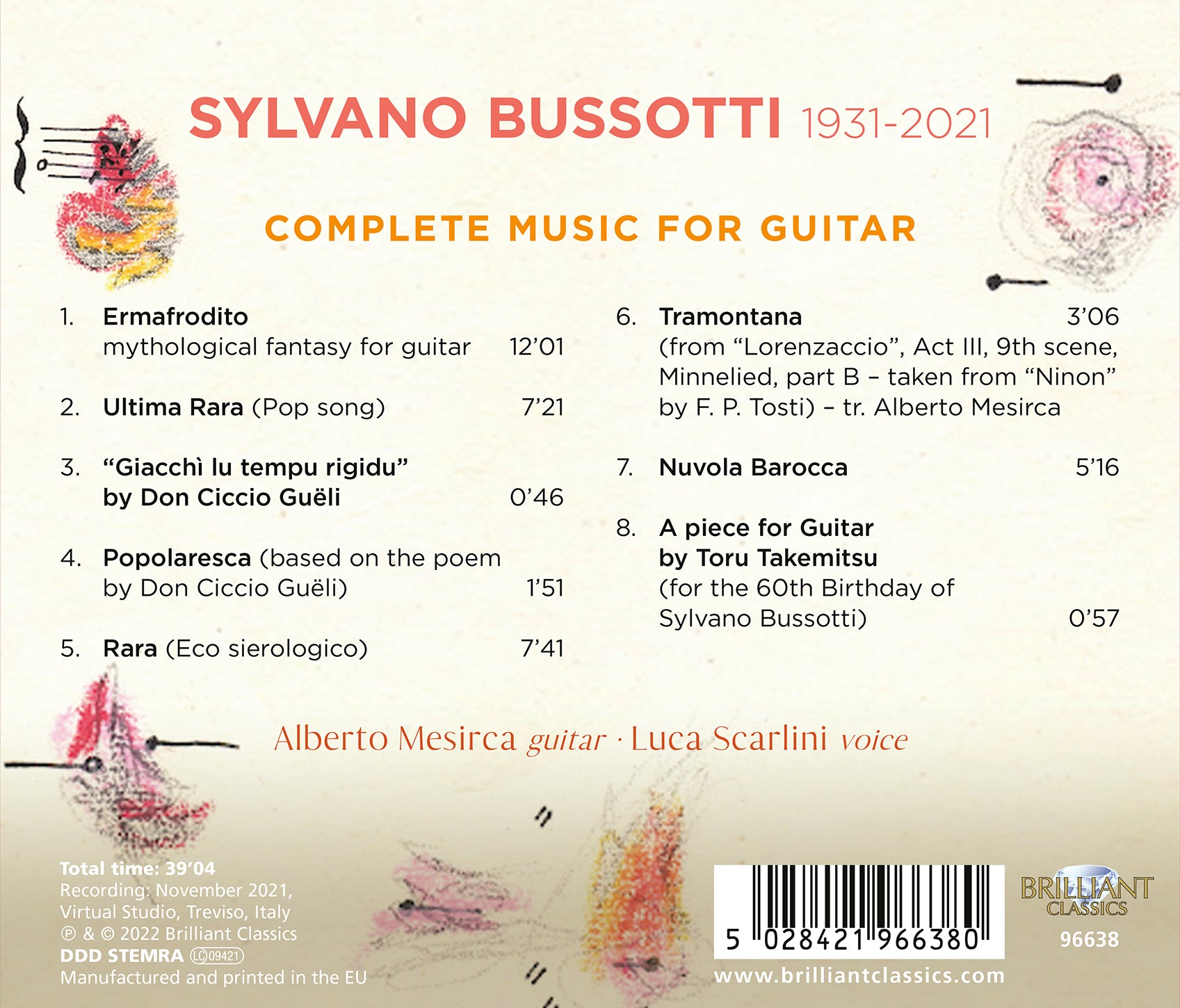 Alberto Mesirca - Complete Music for Guitar - Music & Performance - CD