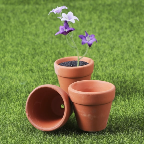 OUNONA 10Pcs 3.5x3.5cm Small Mini Terracotta Pot Clay Ceramic Pottery Planter Cactus Flower Pots Succulent Nursery Pots Great for Plants Crafts Wedding Favor