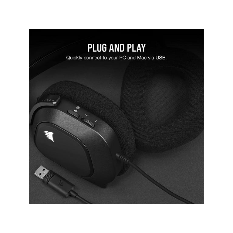Corsair HS80 RGB USB Premium Gaming Headset, with Dolby Audio 7.1 &  Microphone for sale online