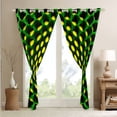thumbnail image 4 of Green And Yellow Curtains & Drapes 38"Wx54"L Geometric Honeycomb Window Curtains For Teen Men Bedroom,Abstract Geometry Blackout Curtains 3D Stereoscopic Geometrical Window Treatments 2 Panels, 4 of 6