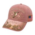 thumbnail image 2 of Hats for Garden Morning Cap, Hummingbird Floral Embroidery Botanical Cottagecore Hat Adjustable Baseball Caps Gift for Men Women (21.7-23.6'' Adjustable, Pink), 2 of 7